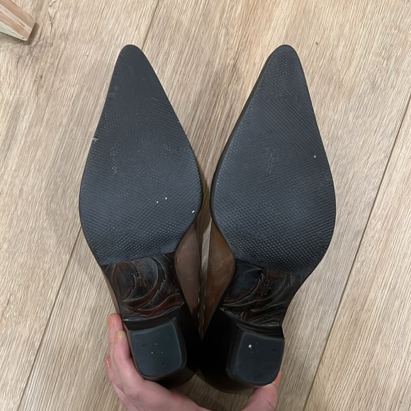 Donald Pliner Cowgirl Western Style Mules / Clogs with Rubber Soles - Picture 14 of 16